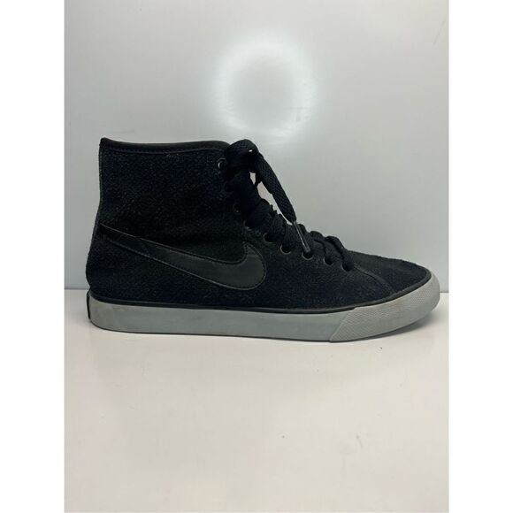 NIKE Womens Suede Primo Court Fur Lined High Top Sneakers Black  Sz 6.5 - Picture 1 of 12
